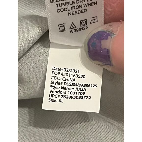 LOGO by Lori Goldstein Black Tie Dye Blazer XL - Picture 10 of 11